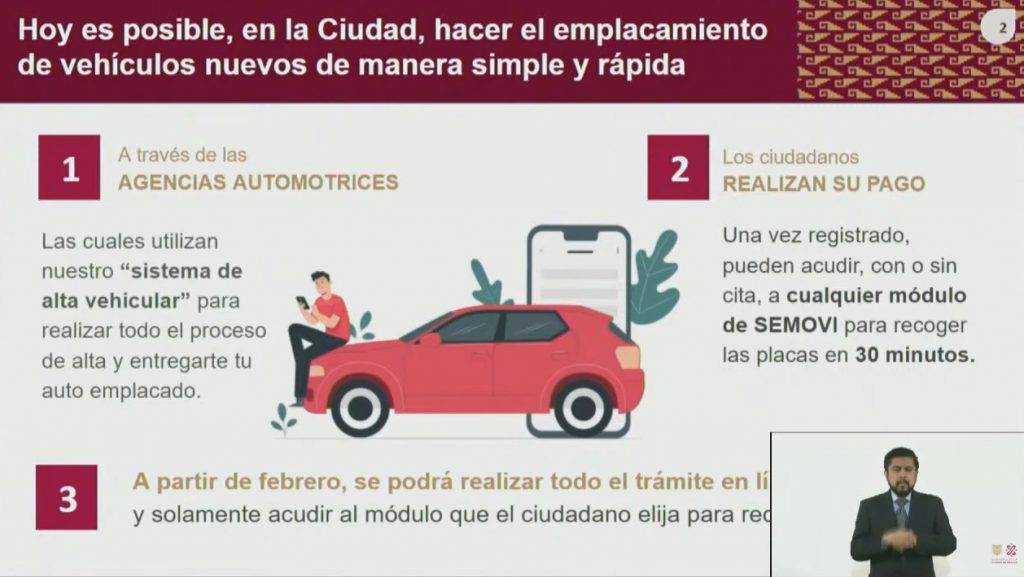 Gobierno CDMX facilita emplacamiento de autos y pago de tenencia